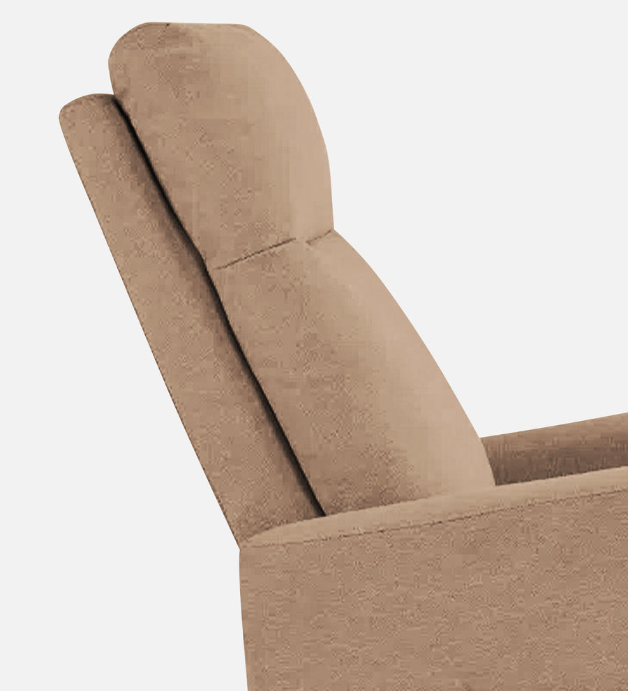 Zura Fabric 1 Seater Rotating Motorized Recliner In Cookie Beige Colour - Febonic Living