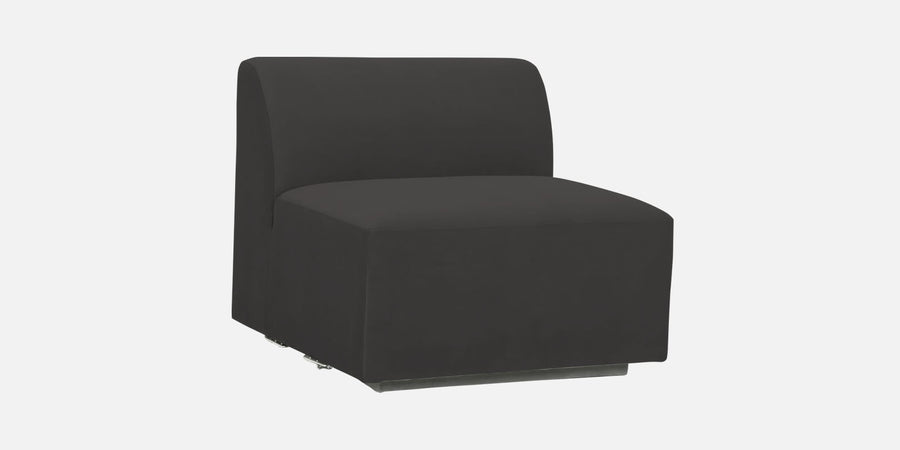 Bufa Velvet Lhs Sectional Sofa In Hory Grey Colour With Ottoman - Febonic Living