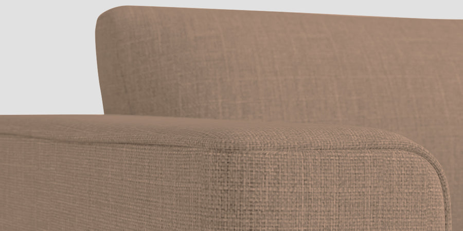 Kenia Fabric 3 Seater Foldable Sofa Cum Bed In Cookie Beige Colour - Febonic Living