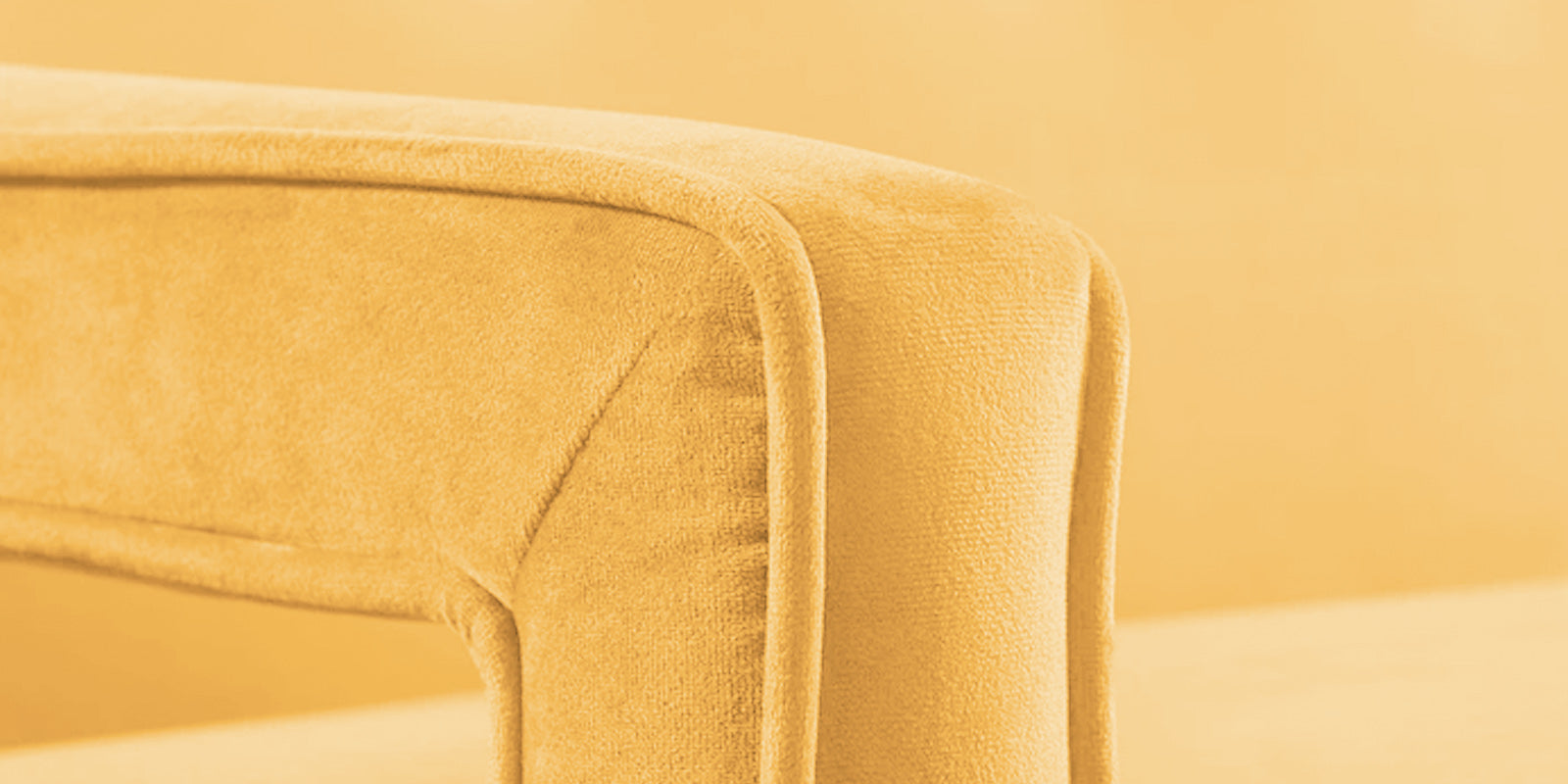 Daffy Velvet 2 Seater Sofa In Turmeric Yellow Colour