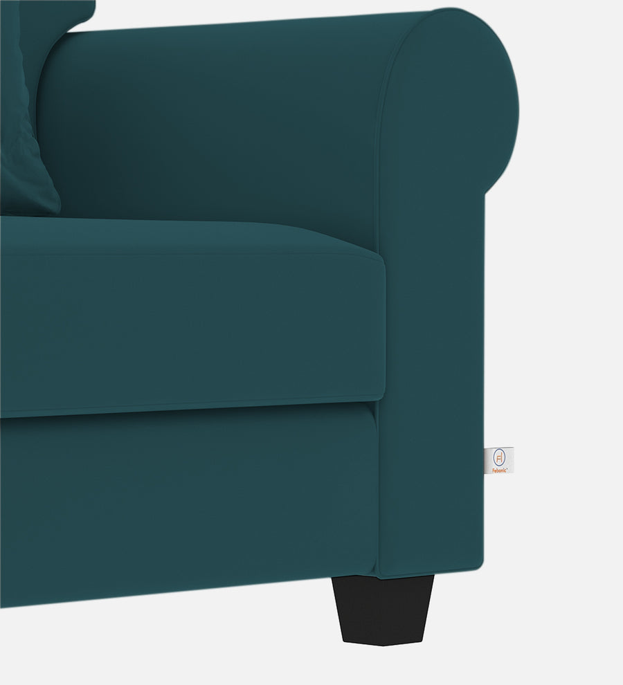 Numonk Velvet 1 Seater Sofa In Arabian Green Colour - Febonic Living