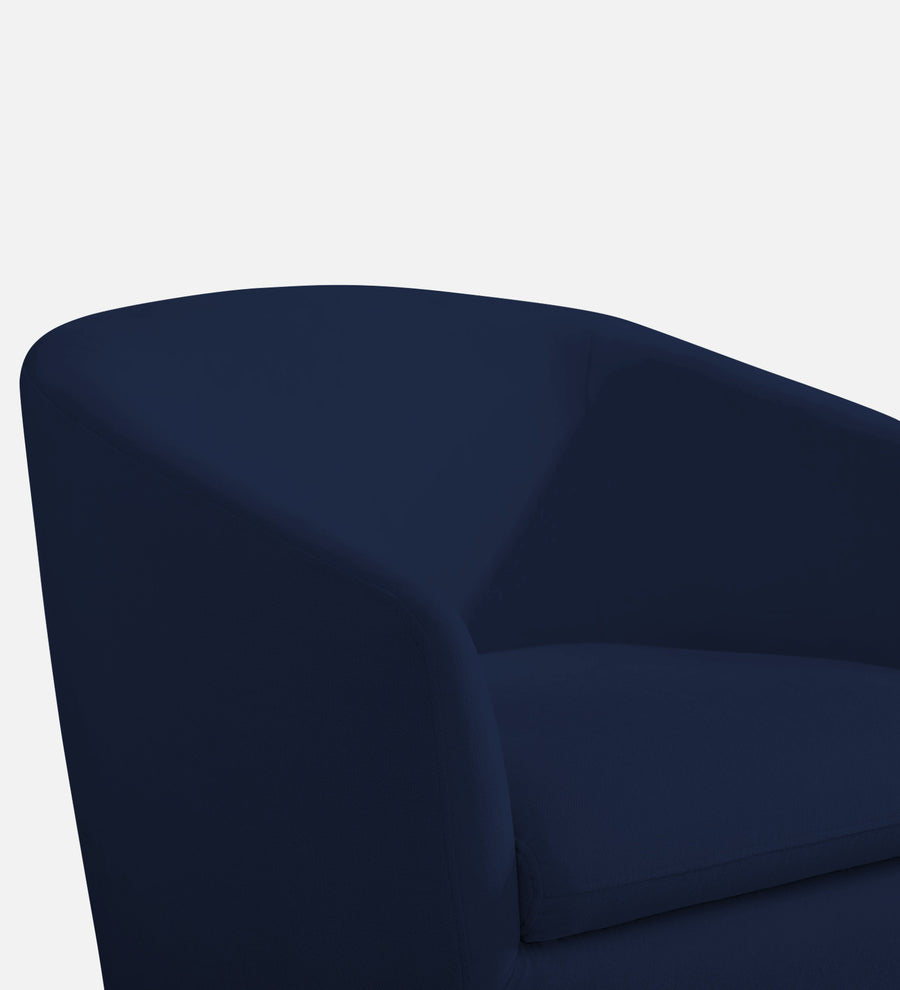 Haddie Velvet Swivel Chair In Indigo Blue Colour - Febonic Living