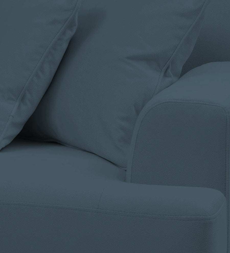 Woody Fabric 1 Seater Sofa In Cobalt Blue Colour - Febonic Living