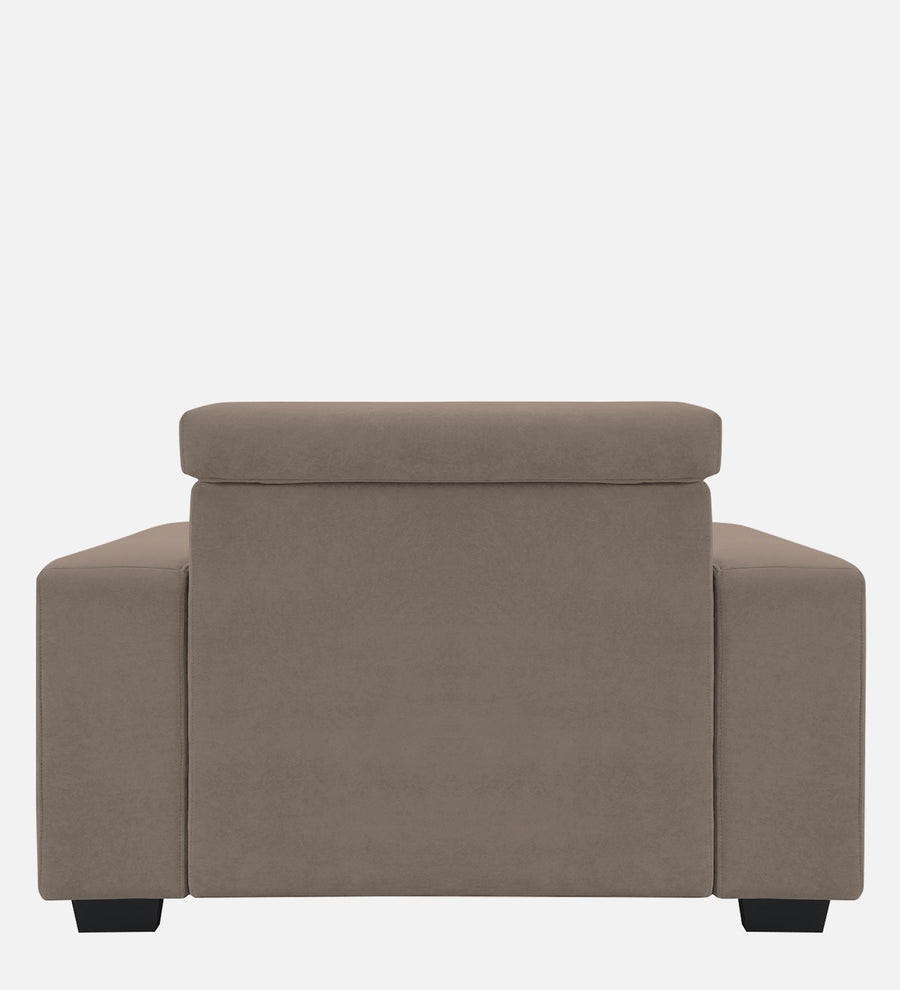 Hiro Fabric 1 Seater Sofa In Rock Beige Colour - Febonic Living