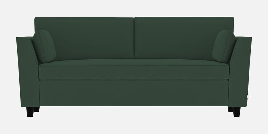 Bristo Velvet 3 Seater Sofa In Amazon Green Colour With Storage - Febonic Living