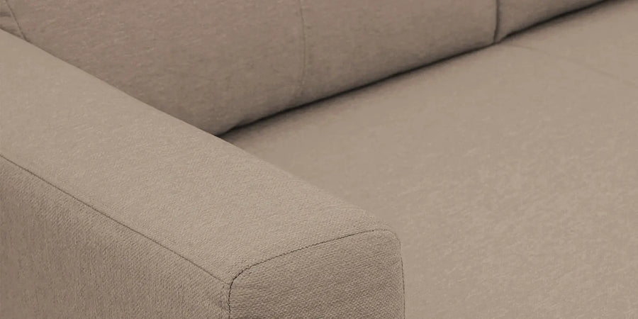 Burban Fabric 3 Seater Sofa In Nut Beige Colour - Febonic Living