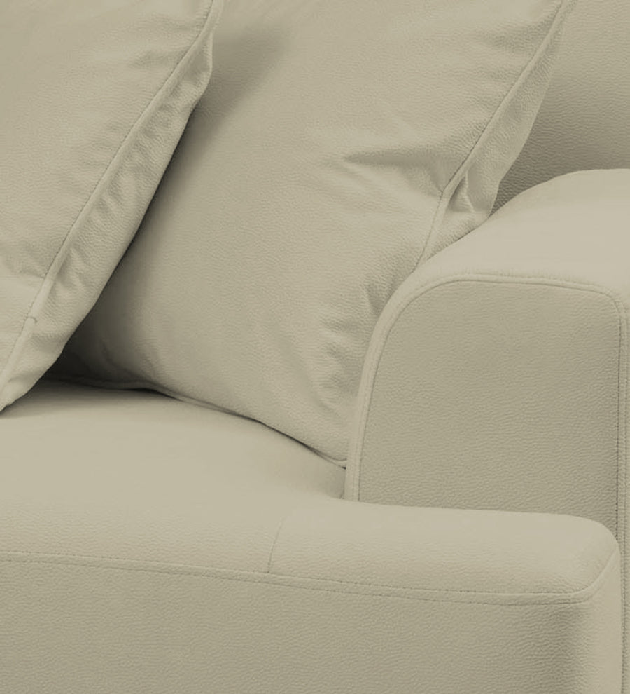 Woody Fabric 1 Seater Sofa In Carnival Beige Colour - Febonic Living
