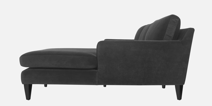 Jones Velvet Lhs Sectional Sofa 3 Lounger In Hory Grey Colour - Febonic Living