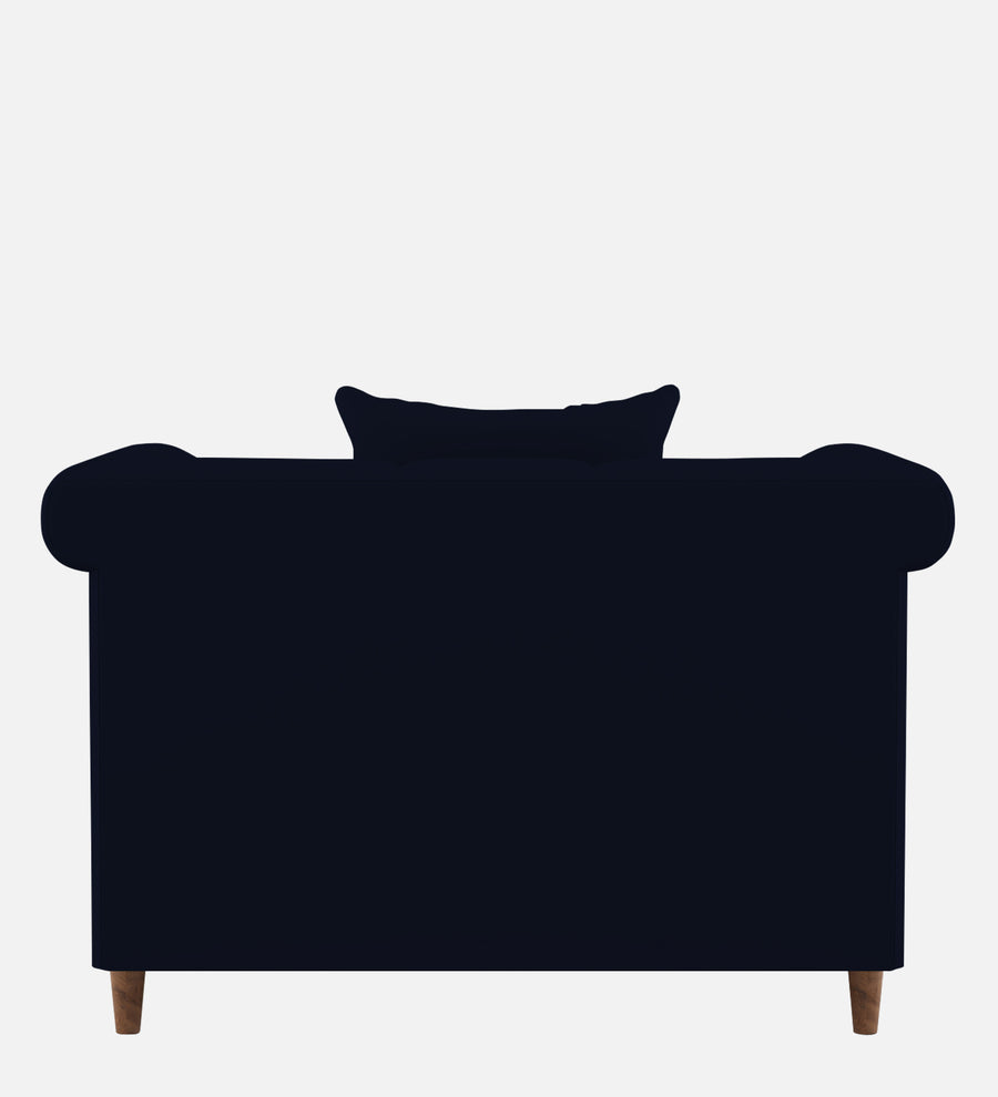 Rubi Velvet 1 Seater Sofa In Dark Blue Colour - Febonic Living