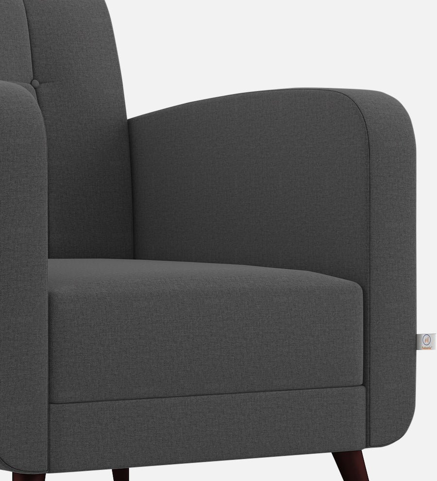 Wiki Velvet 1 Seater Sofa In Davy Grey Colour - Febonic Living