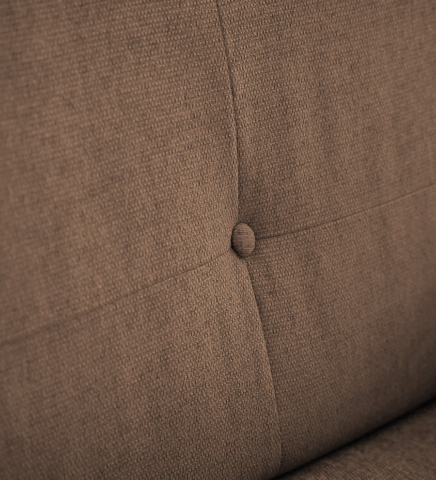 Noha Fabric 1 Seater Sofa In Cosmic Beige Colour - Febonic Living