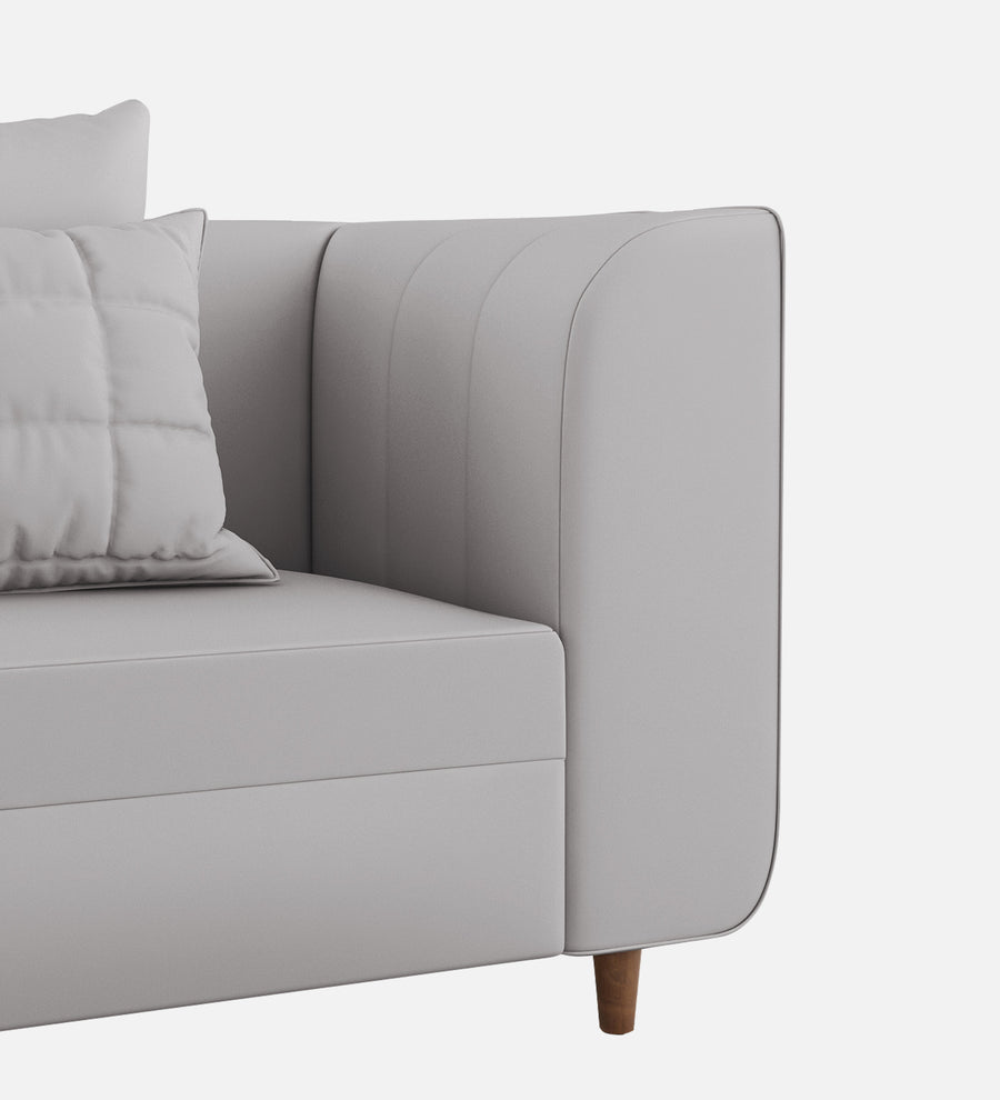 Sumo Velvet 1 Seater Sofa In Light Grey Colour - Febonic Living
