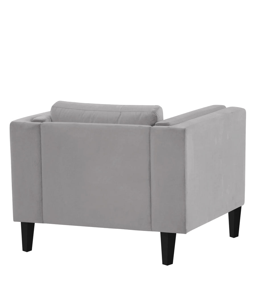 Jasper Velvet 1 Seater Sofa In Concrete Grey Colour - Febonic Living