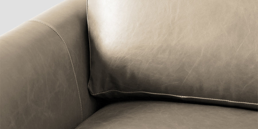 Sterio Leatherette 2 Seater Sofa In Marble Beige Colour - Febonic Living