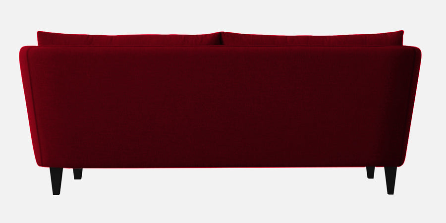 Norway Velvet 3 Seater Sofa In Cherry Red Colour - Febonic Living