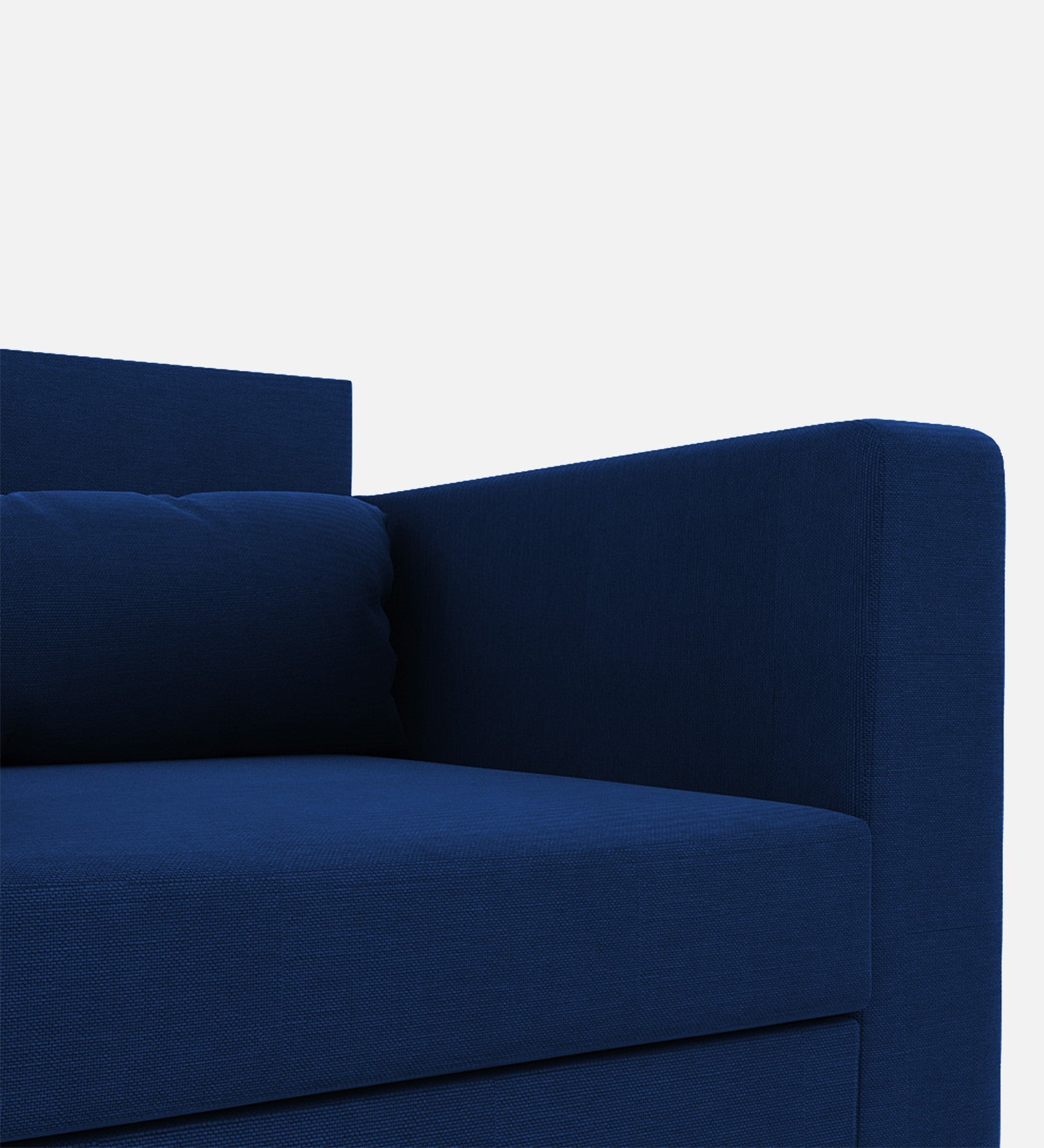 Nipul Fabric 1 Seater Sofa in Royal Blue Colour