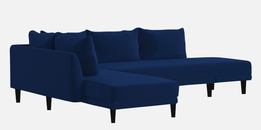 Ira Fabric Rhs 6 Seater Convertible Sofa Cum Bed In Royal Blue Colour - Febonic Living