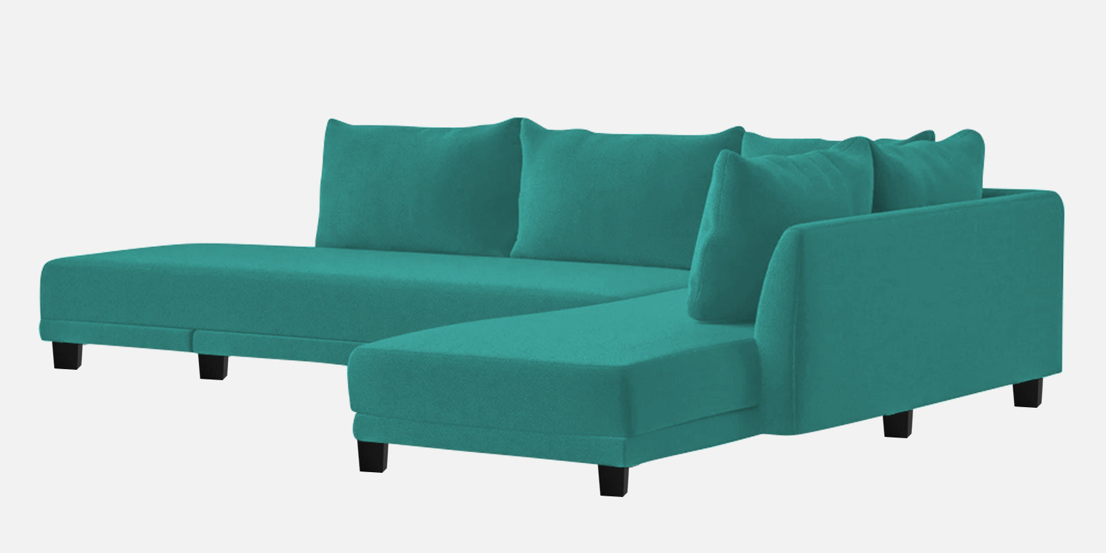 Ira Fabric LHS 6 Seater Sofa Cum Bed In Sea Green Colour