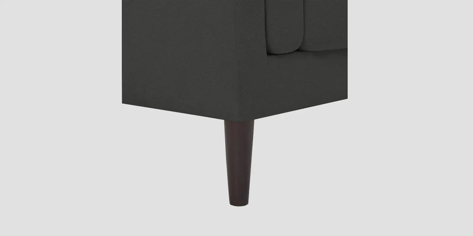 Creata Fabric LHS Sectional Sofa (2+Lounger) In Charcoal Grey Colour Febonic Living