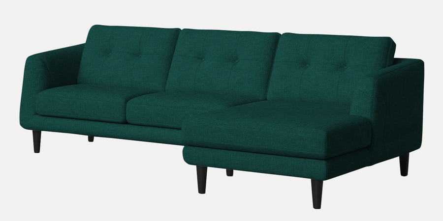 Natasha Velvet Lhs Sectional Sofa 3 Lounger In Forest Green Colour - Febonic Living