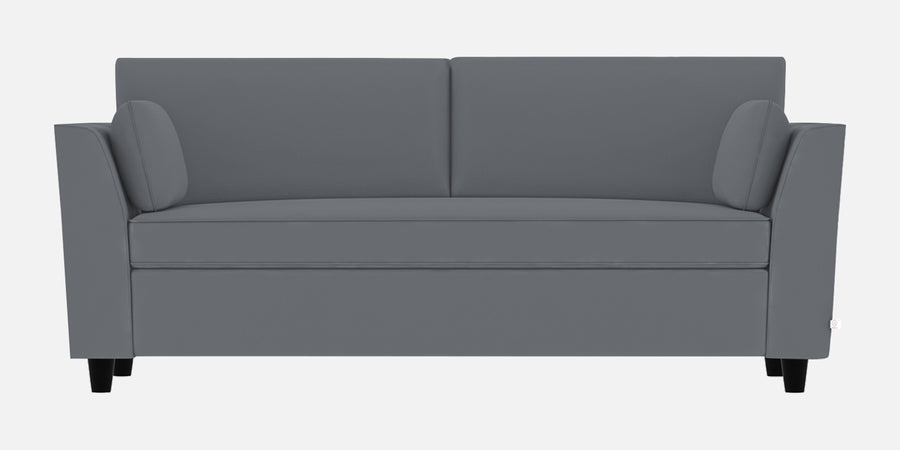 Bristo Velvet 3 Seater Sofa In Pubble Grey Colour With Storage - Febonic Living