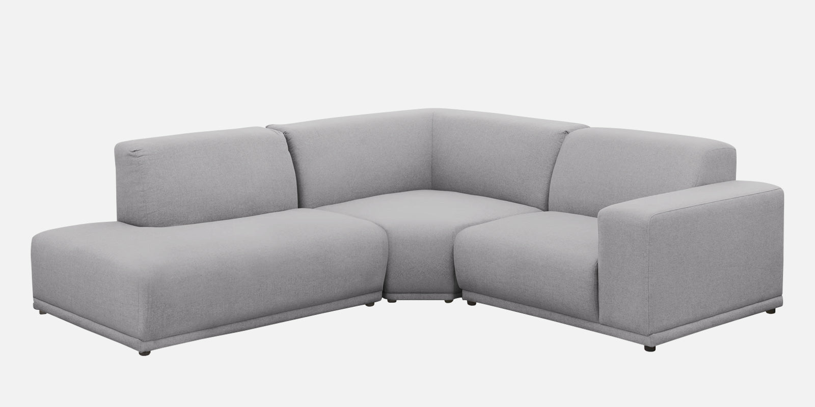 Adam Fabric LHS Sectional Sofa (3 + Lounger) In Lit Grey Colour