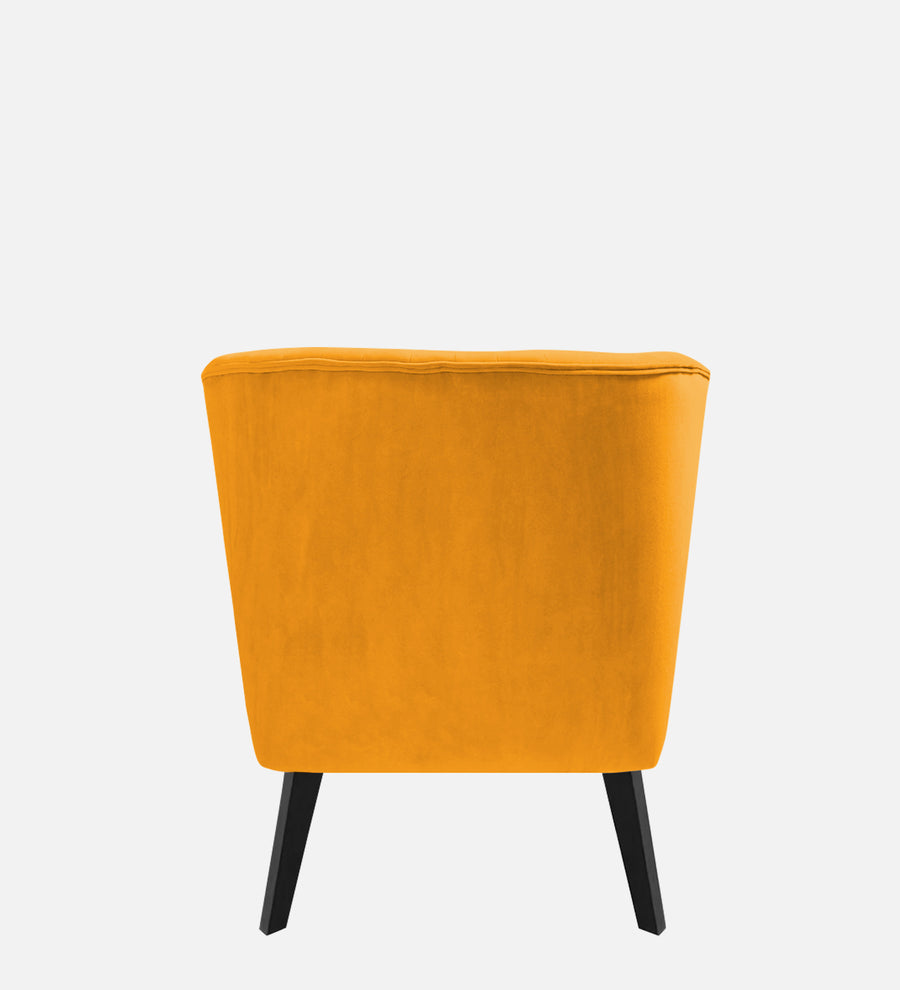 Flora Velvet Lhs Chaise Lounger In Saffron Yellow Colour - Febonic Living