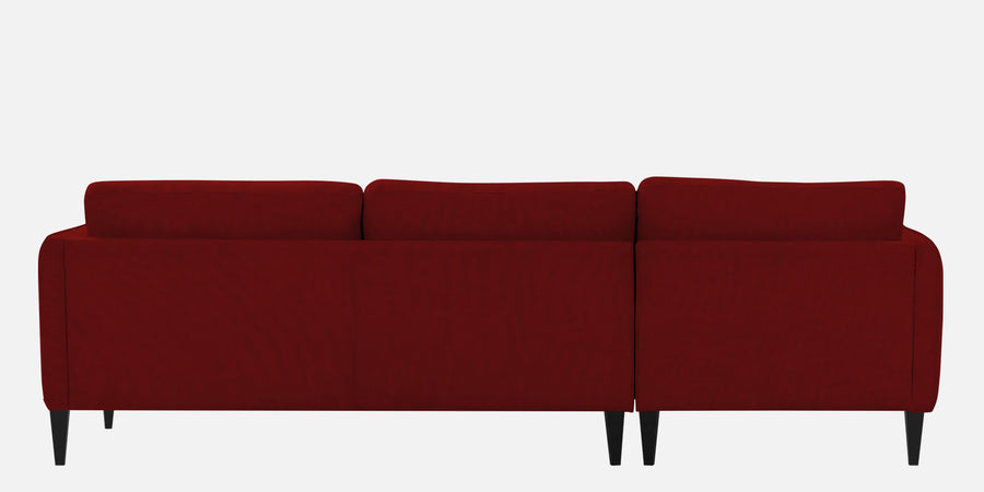 Piku Fabric Rhs Sectional Sofa 3 Lounger In Blood Maroon Colour - Febonic Living