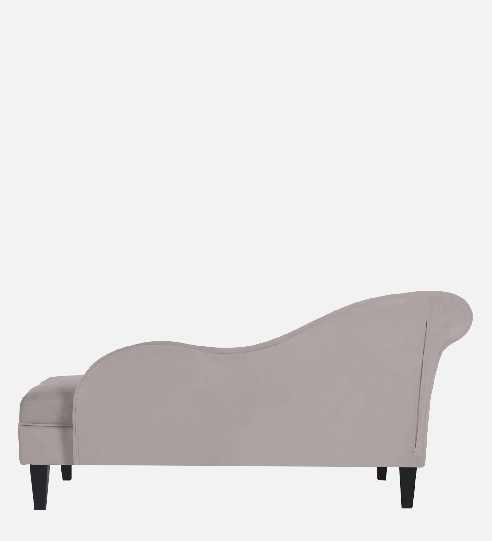 Rana Velvet LHS Chaise Lounger In Pearl grey Colour