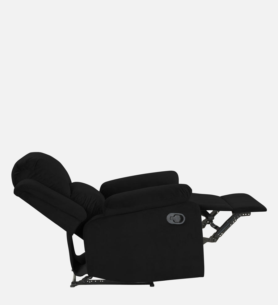 Henry Fabric 1 Seater Motorized Recliner In Zed Black Colour - Febonic Living
