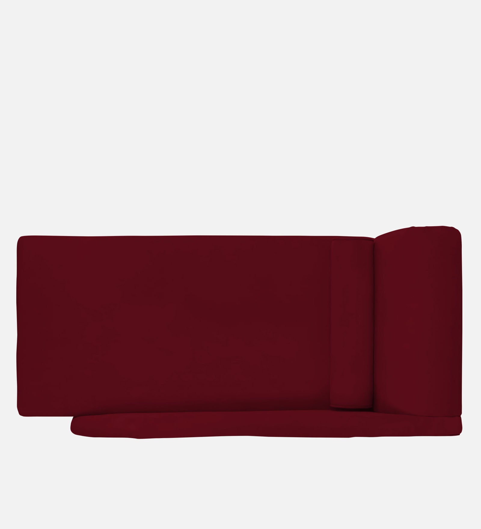 Rana Velvet LHS Chaise Lounger In Dark Maroon Colour