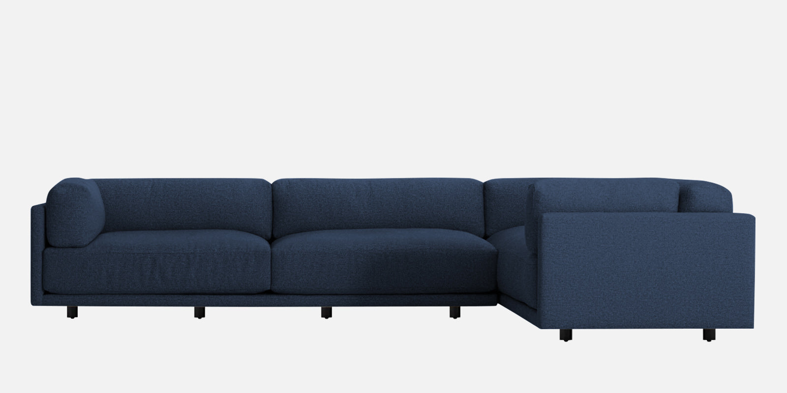 Nixon Fabric 6 Seater RHS Sectional Sofa In Denim Blue Colour