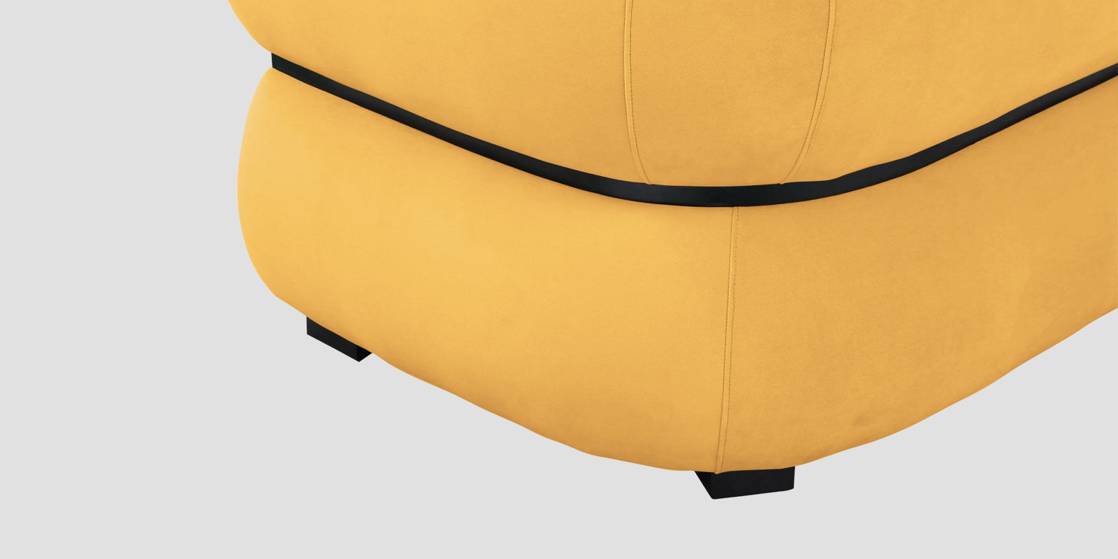 Kula Velvet 2 Seater Sofa In Turmeric Yellow Colour