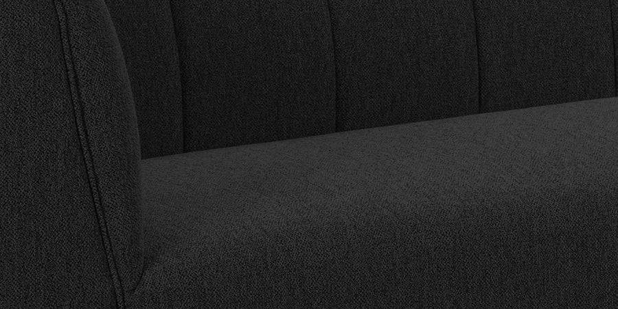 Chastin Fabric 3 Seater Sofa In Zed Black Colour - Febonic Living