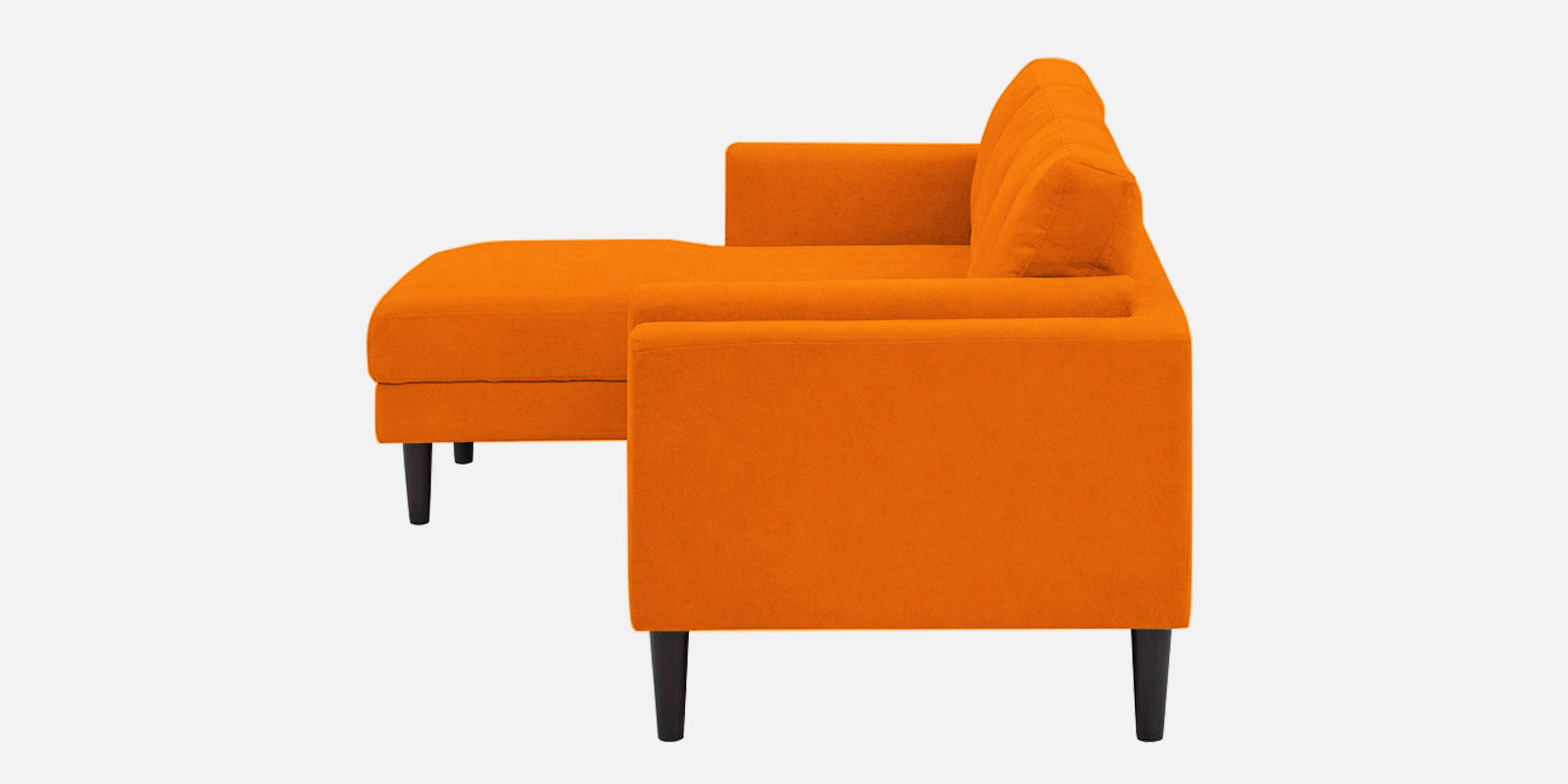 Creata Fabric RHS Sectional Sofa (3+Lounger) in Vivid Orange Colour by Febonic