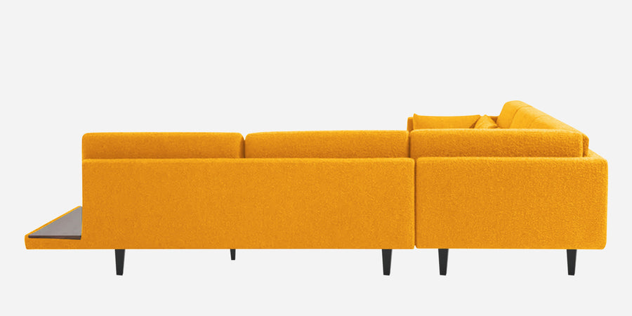 Malta Fabric 6 Seater Lhs Corner Sofa In Bold Yellow Colour - Febonic Living