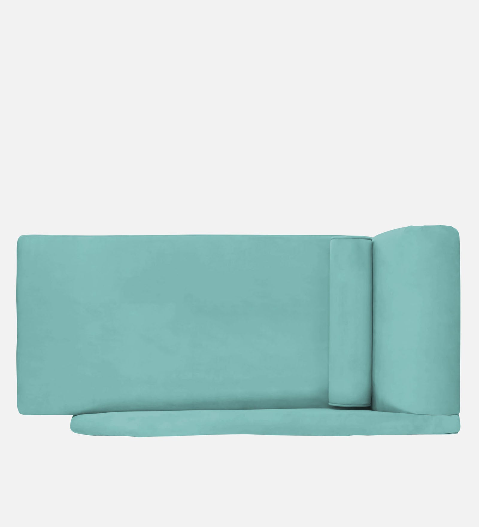 Rana Velvet LHS Chaise Lounger In Barmunda Aqua Colour