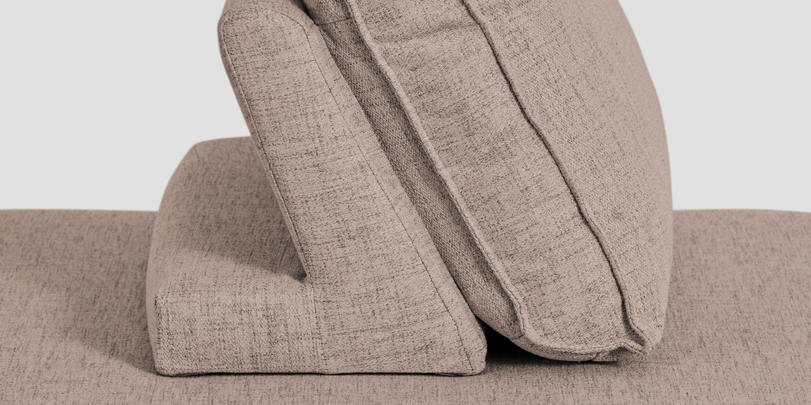 Hiver Fabric Day Bed Sofa In Kadhi Beige Colour With Back Rest - Febonic Living