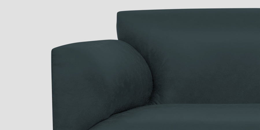 Convi Leatherette 3 Seater Sofa In Steel Blue Colour - Febonic Living