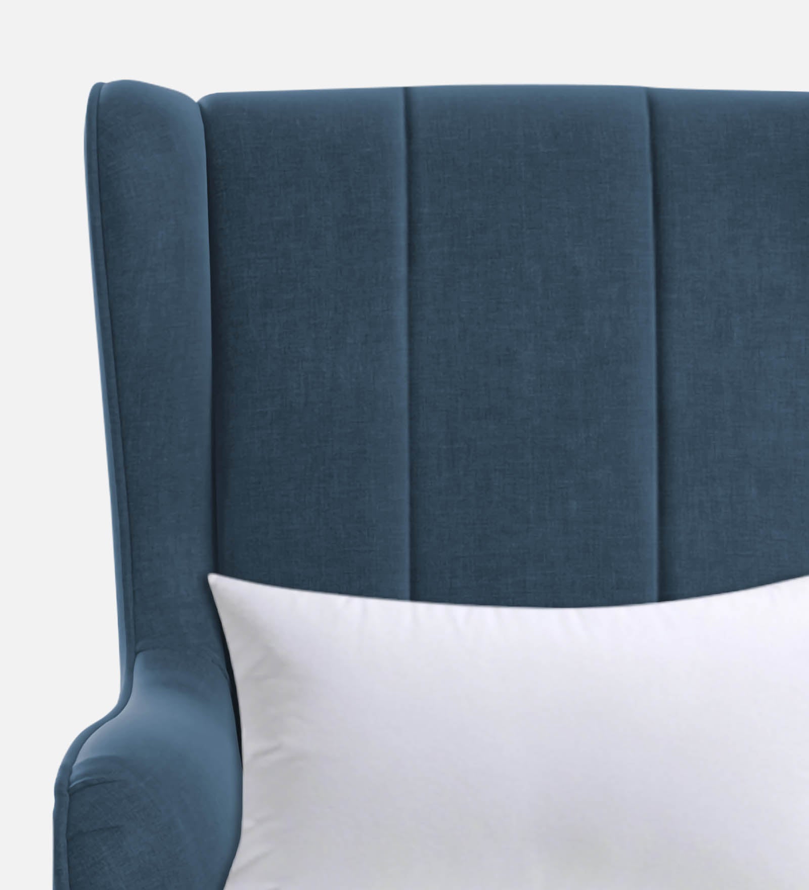 Niya Velvet Wing Chair in Oxford Blue Colour