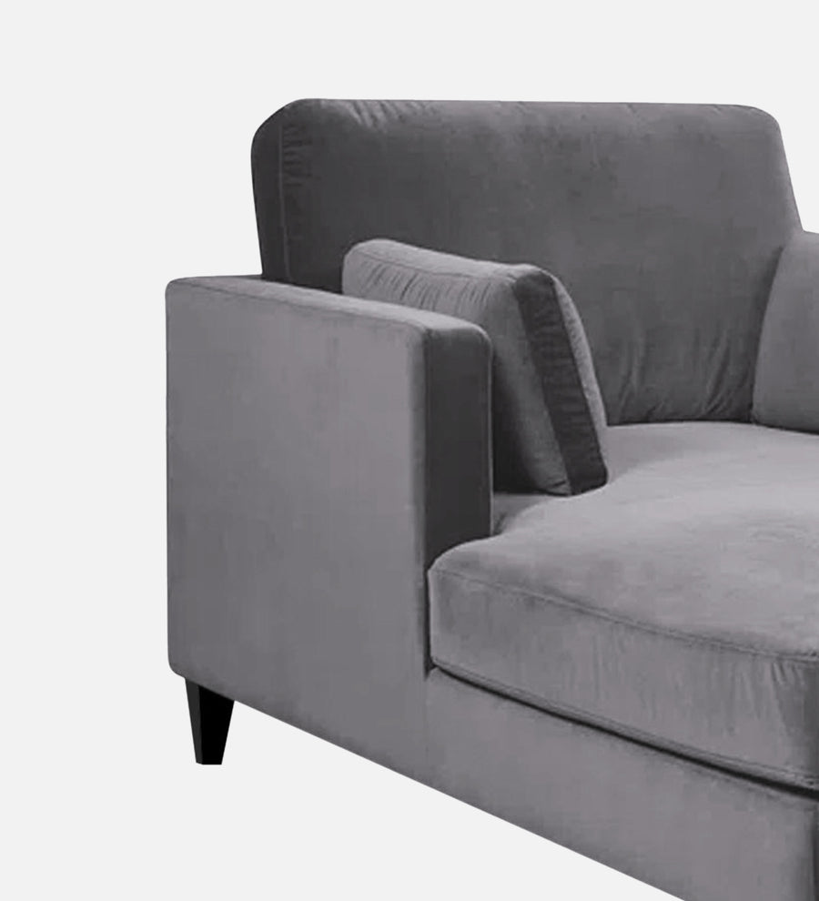 Makou Velvet Chaise Lounger In Davy Grey Colour - Febonic Living