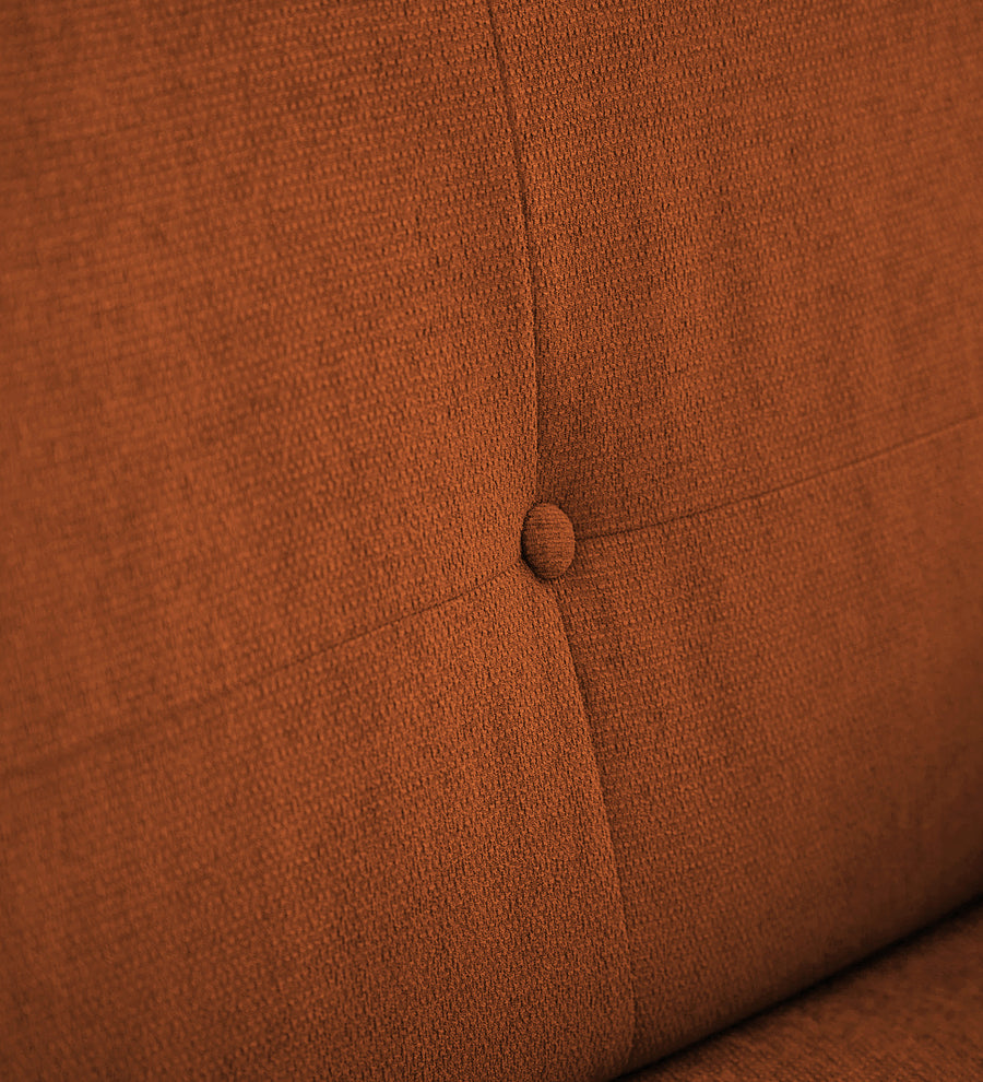 Noha Fabric 1 Seater Sofa In Vivid Orange Colour - Febonic Living
