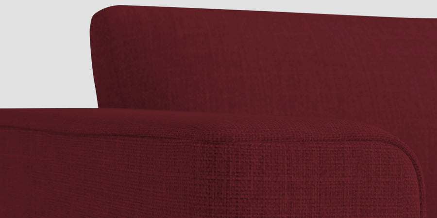 Kenia Fabric 3 Seater Foldable Sofa Cum Bed In Blood Maroon Colour - Febonic Living
