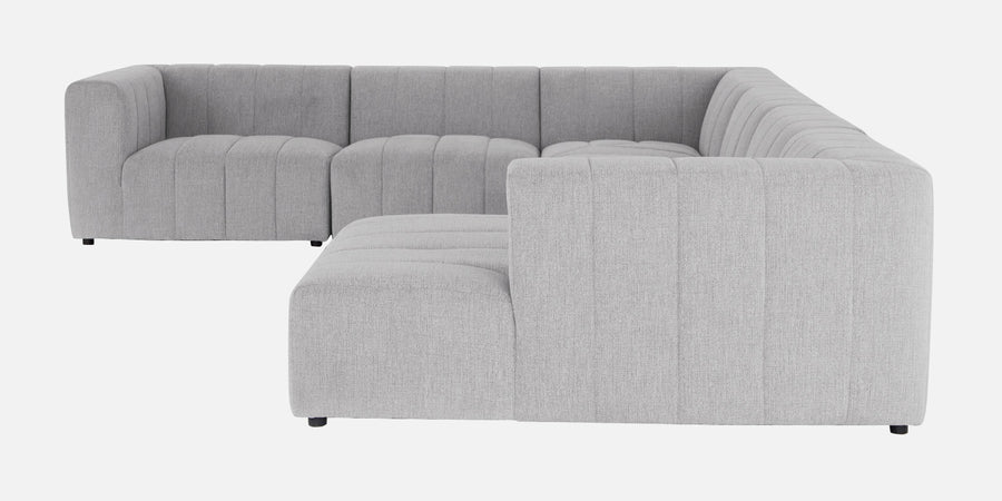 Damo Fabric Lhs 8 Seater Corner Sofa In Lit Grey Colour - Febonic Living
