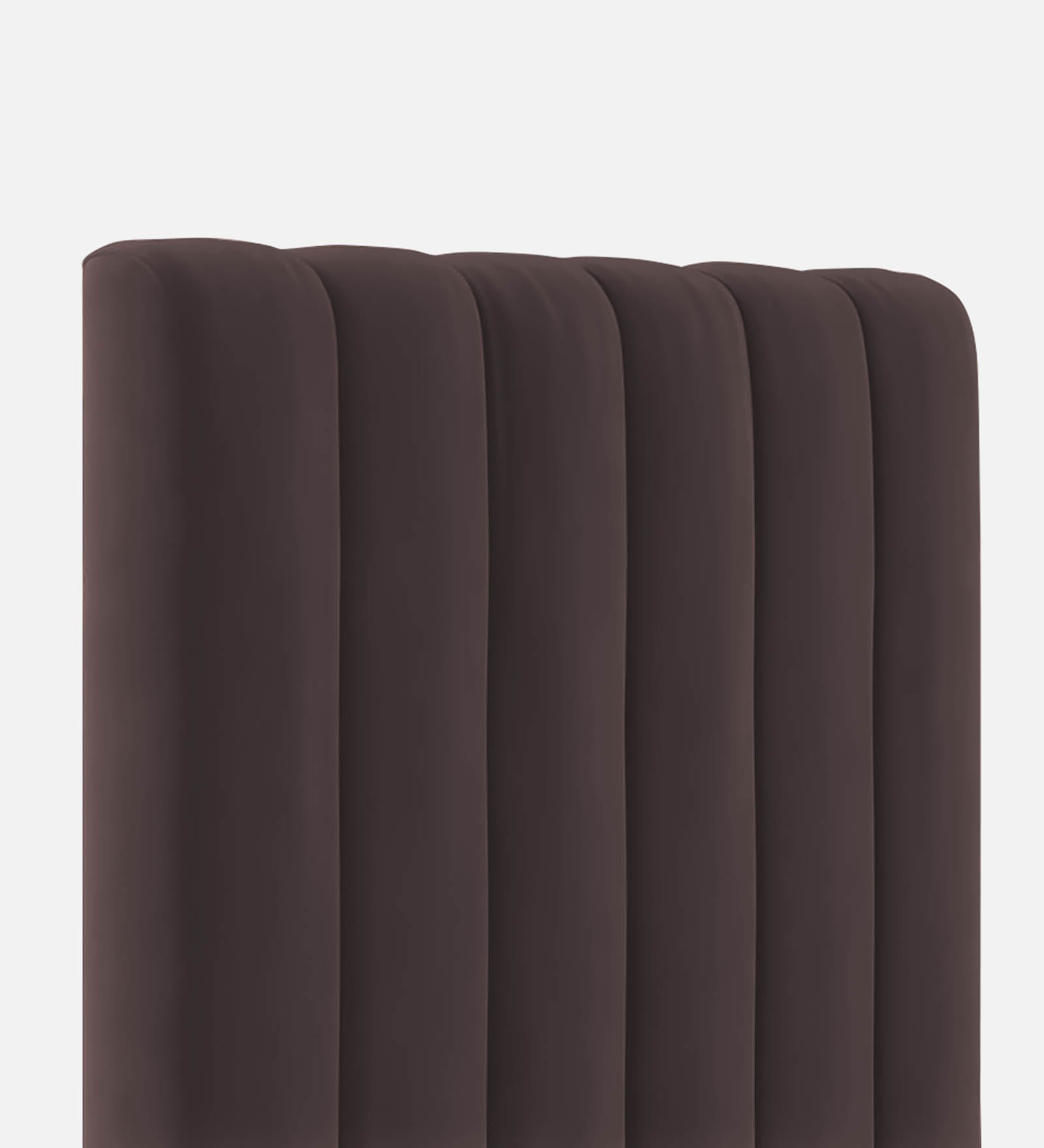 Lara Velvet Single Size Bed In Mocha Brown In Colour