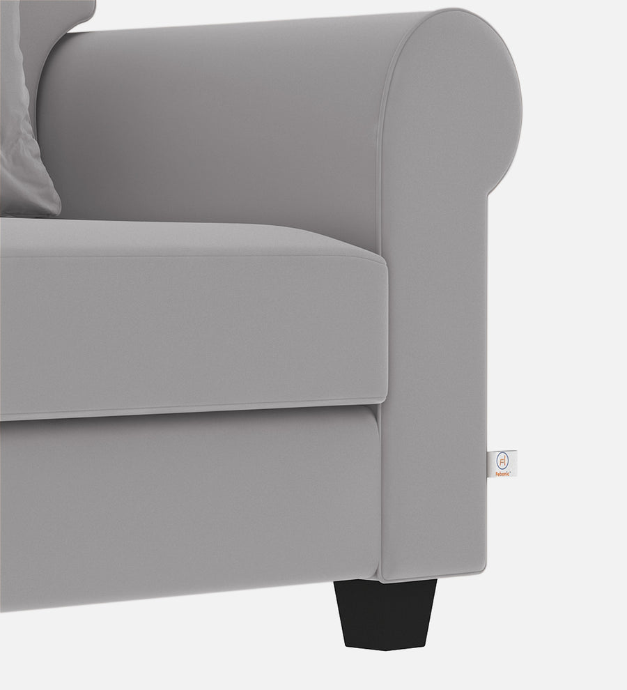 Numonk Velvet 1 Seater Sofa In Concrete Grey Colour - Febonic Living