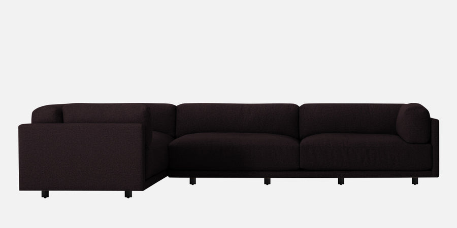 Nixon Fabric 6 Seater Lhs Corner Sofa In Cara Brown Colour - Febonic Living