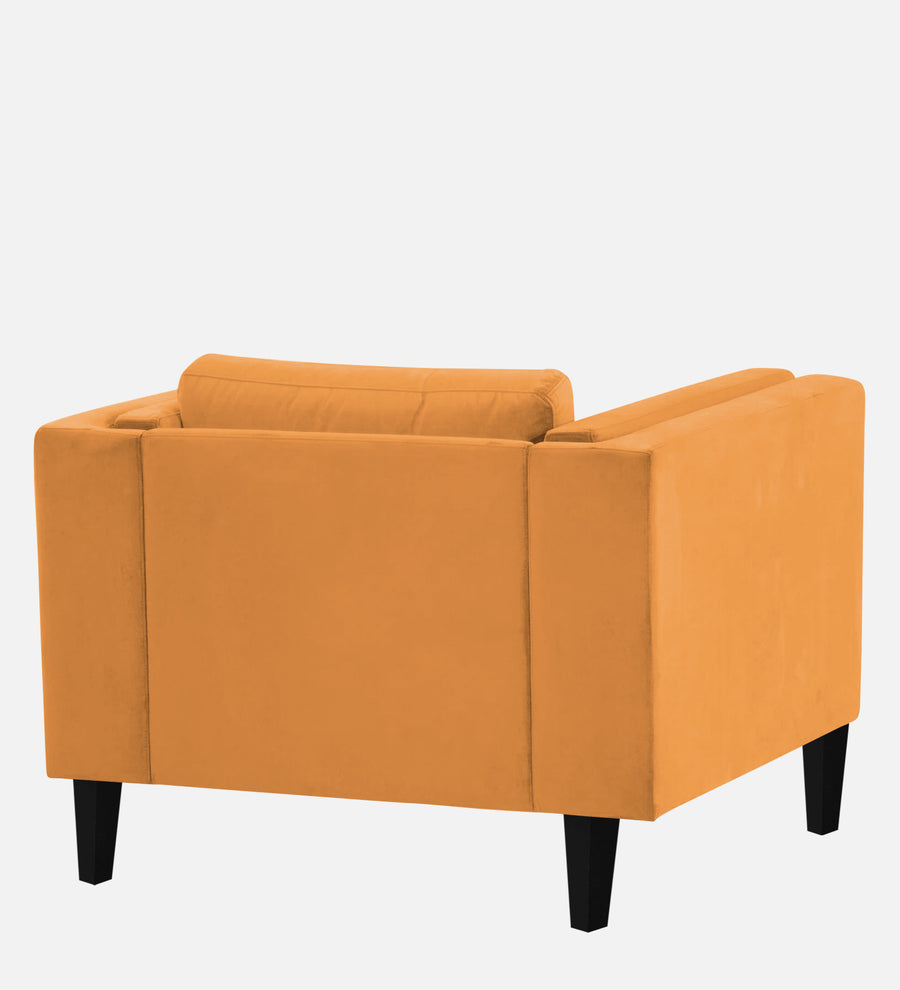Jasper Velvet 1 Seater Sofa In Tangerine Orange Colour - Febonic Living