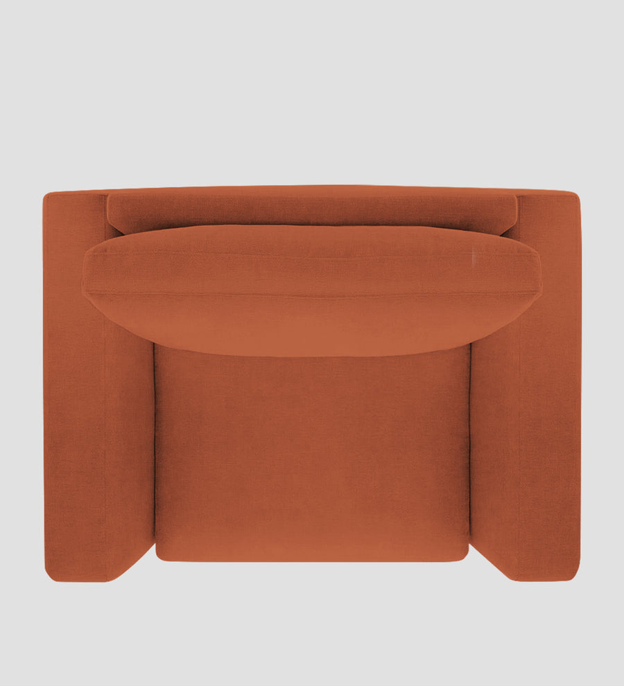 Esha Fabric 1 Seater Sofa In Royal Orange Colour - Febonic Living