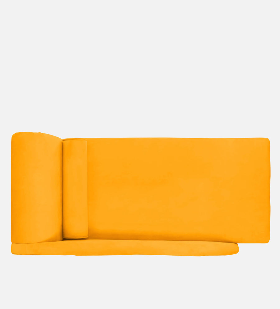 Rana Velvet Rhs Chaise Lounger In Saffron Yellow Colour - Febonic Living